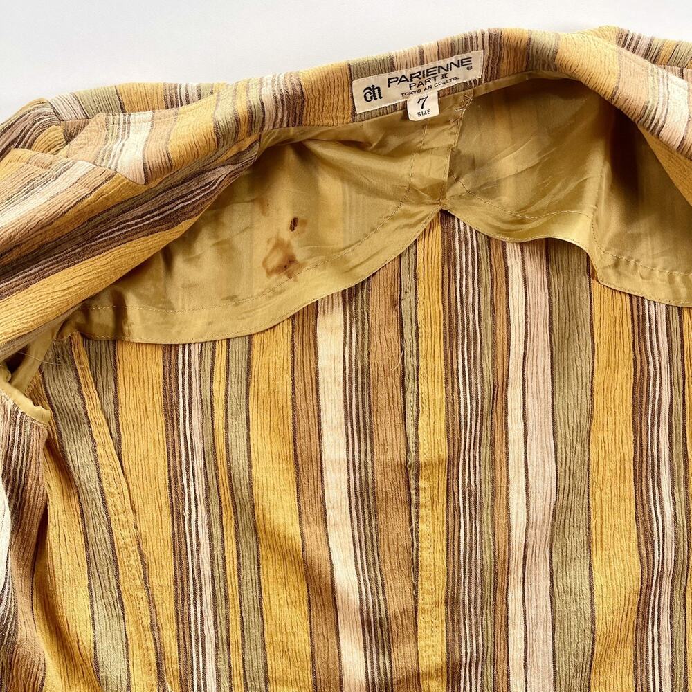 Vintage 1960's Tokyo Women Gold Stripe French Inspired Blazer 7 Small - Picture 9 of 13